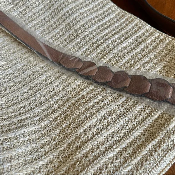 Kim Rogers Woven Straw Hobo Shoulder Bag w/ Removable Strap Tan/Natural NWOT - Picture 13 of 15